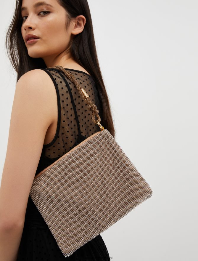 acessório ponto MAX&Co. mulheres embreagem de strass ouro B40R64994