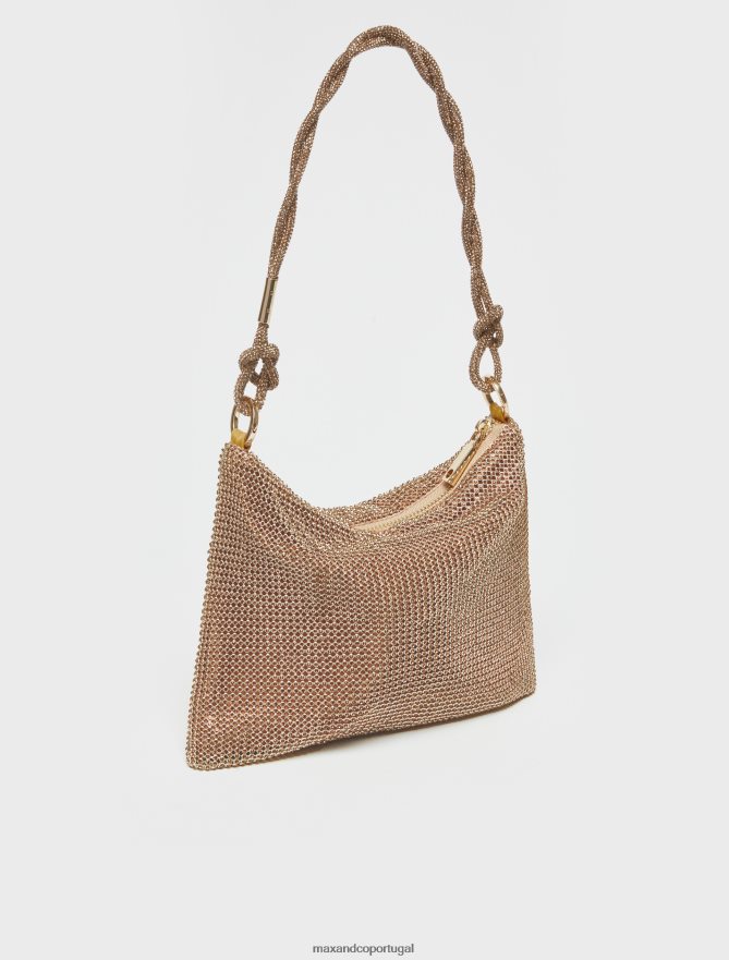 acessório ponto MAX&Co. mulheres embreagem de strass ouro B40R64994