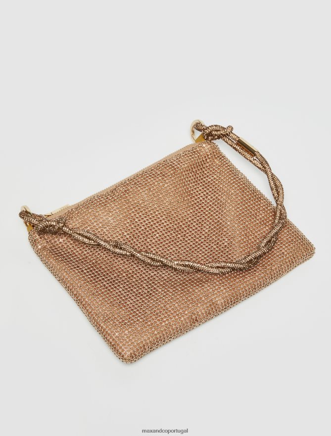 acessório ponto MAX&Co. mulheres embreagem de strass ouro B40R64994