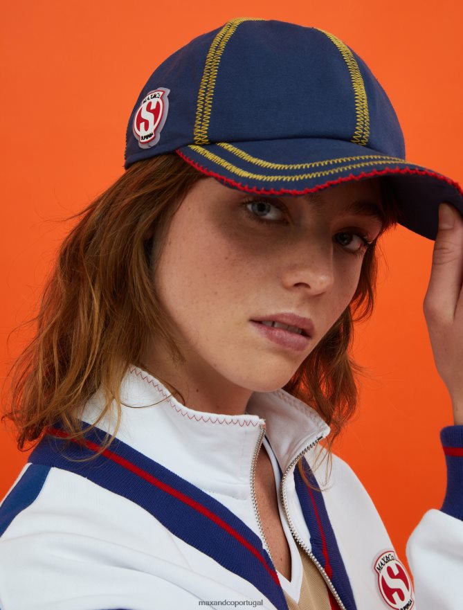 acessório ponto MAX&Co. mulheres boné de beisebol de lona superga azul da meia noite B40R641146