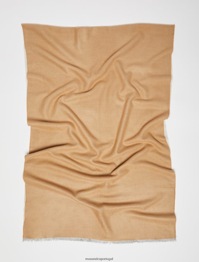 acessório ponto MAX&Co. mulheres estola dupla face camelo B40R641138