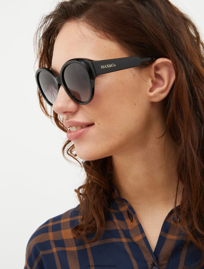 acessório ponto MAX&Co. mulheres óculos de borboleta grandes preto B40R641046