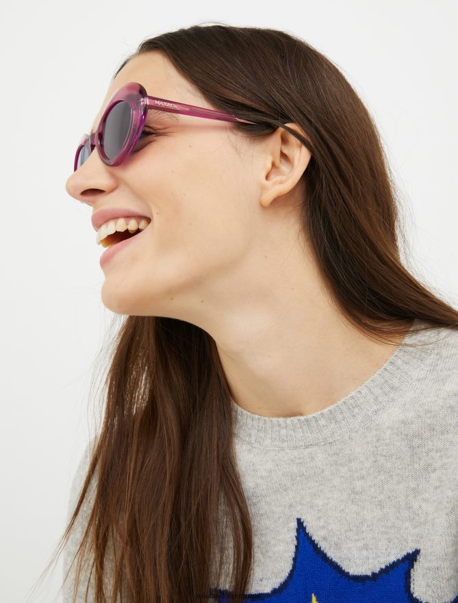 acessório ponto MAX&Co. mulheres óculos de sol borboleta ovais rosa B40R641055