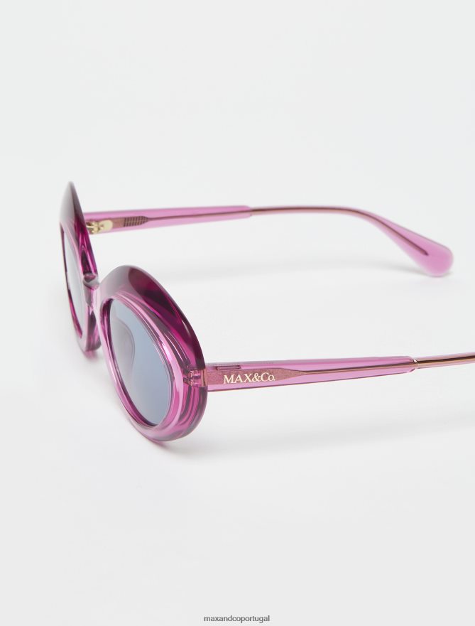 acessório ponto MAX&Co. mulheres óculos de sol borboleta ovais rosa B40R641055