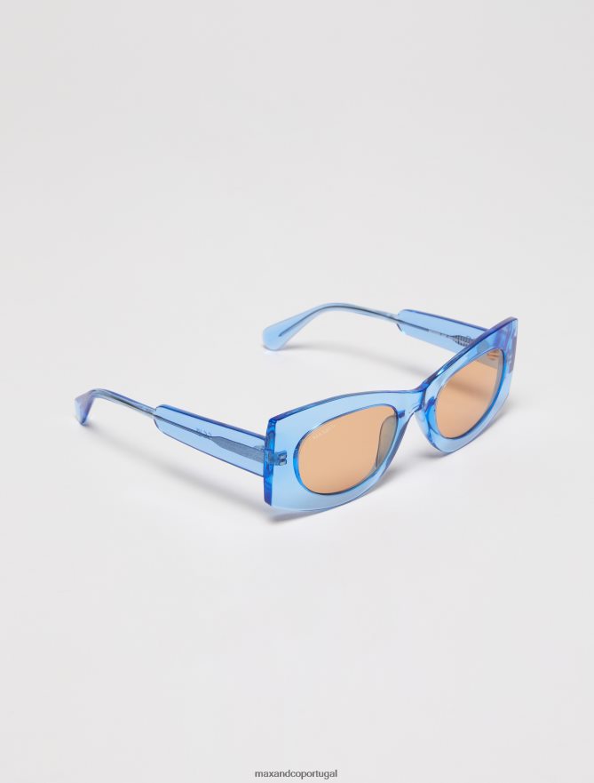 acessório ponto MAX&Co. mulheres óculos de sol transparentes dos anos sessenta turquesa B40R641038