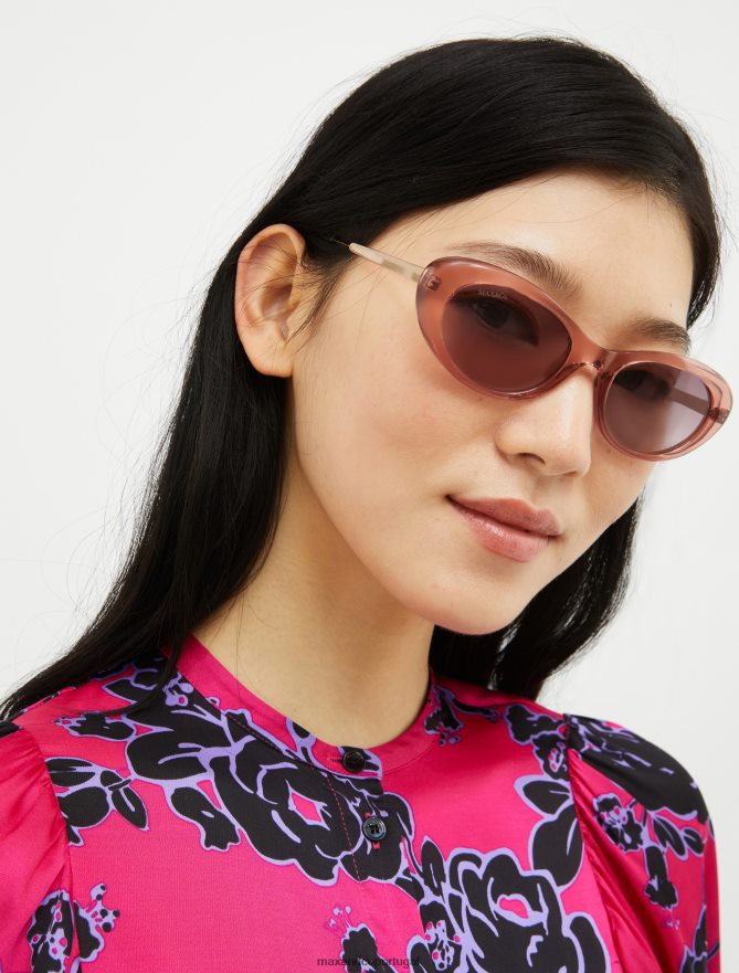 acessório ponto MAX&Co. mulheres óculos ovais tipo gatinho rosa B40R641051