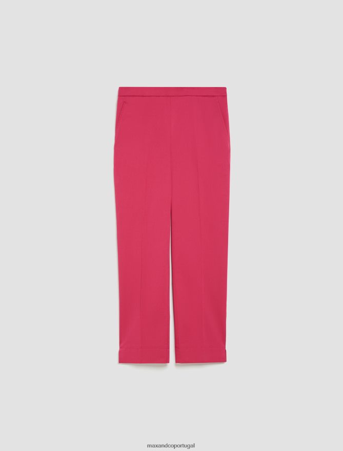 vestuário ponto MAX&Co. mulheres calças justas de gabardine de algodão ameixa B40R64698