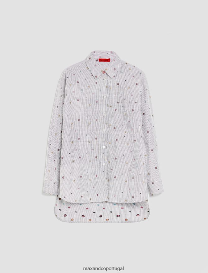 vestuário ponto MAX&Co. mulheres camisa tamagotchi fil cupê padrão preto B40R64529