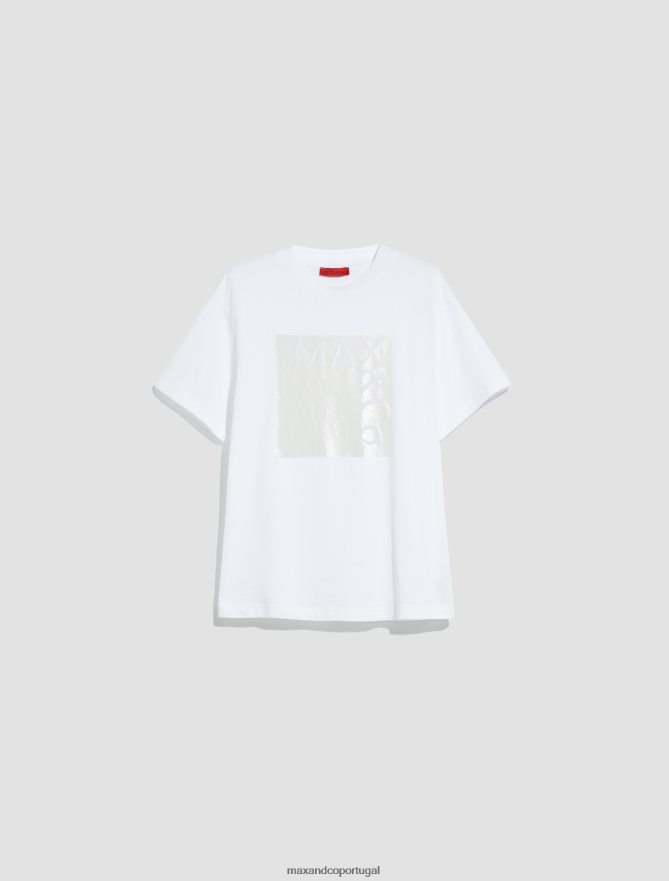 vestuário ponto MAX&Co. mulheres camiseta com estampa de logo branco B40R64559
