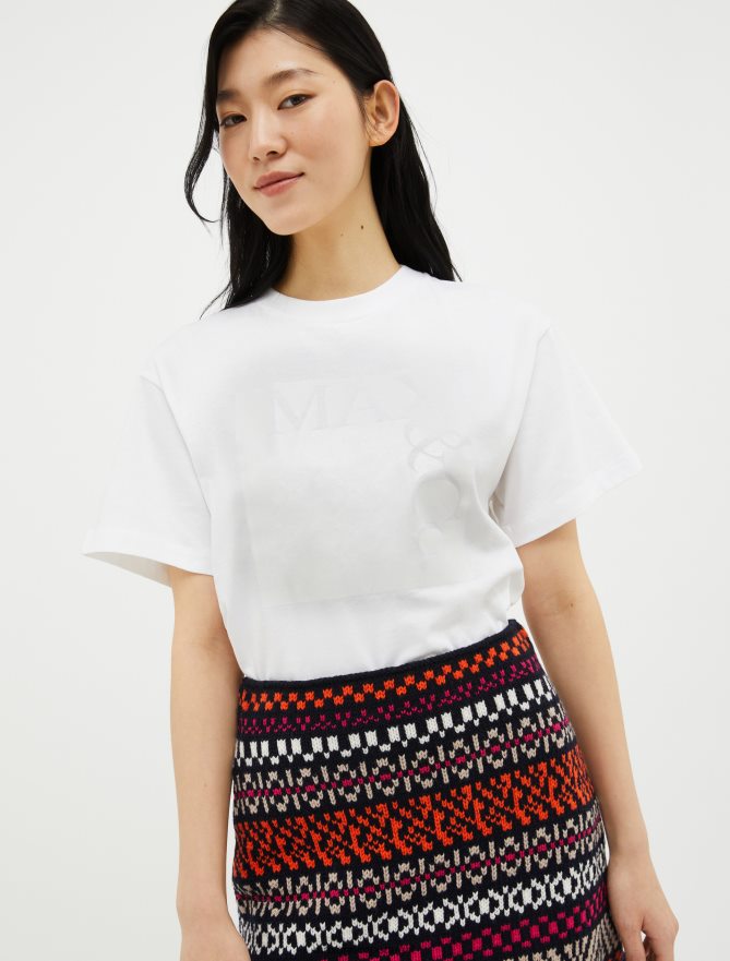 vestuário ponto MAX&Co. mulheres camiseta com estampa de logo branco B40R64559