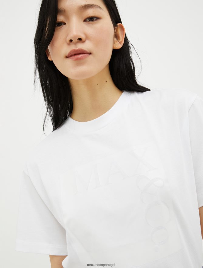 vestuário ponto MAX&Co. mulheres camiseta com estampa de logo branco B40R64559