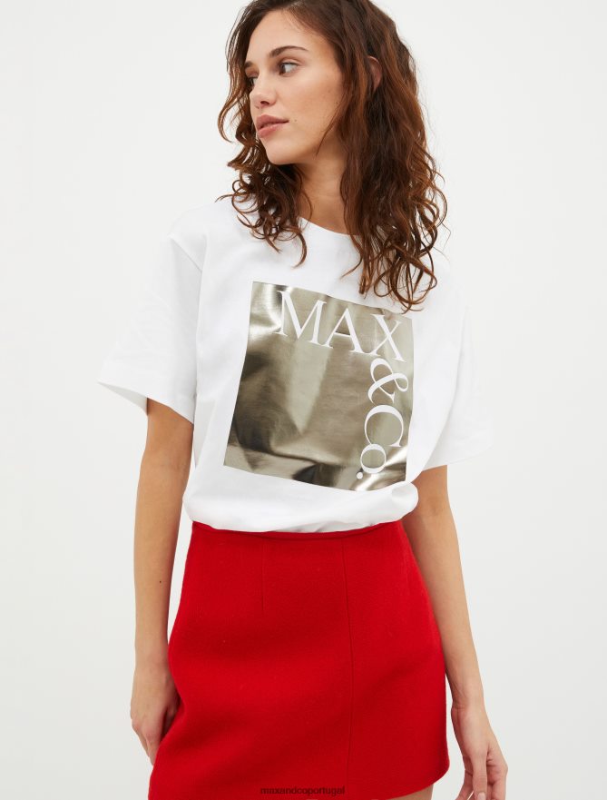 vestuário ponto MAX&Co. mulheres camiseta com estampa de logo cinza escuro B40R64557