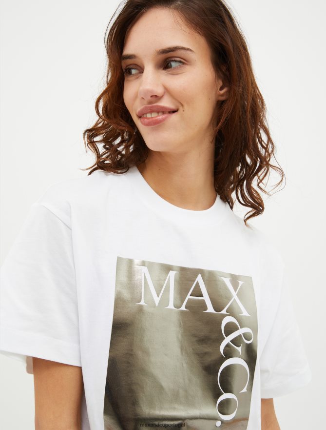 vestuário ponto MAX&Co. mulheres camiseta com estampa de logo cinza escuro B40R64557