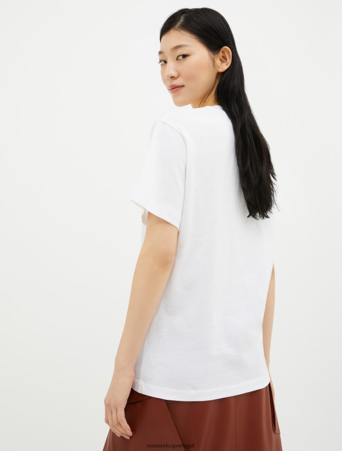 vestuário ponto MAX&Co. mulheres camiseta com estampa de logo glicínias B40R64558