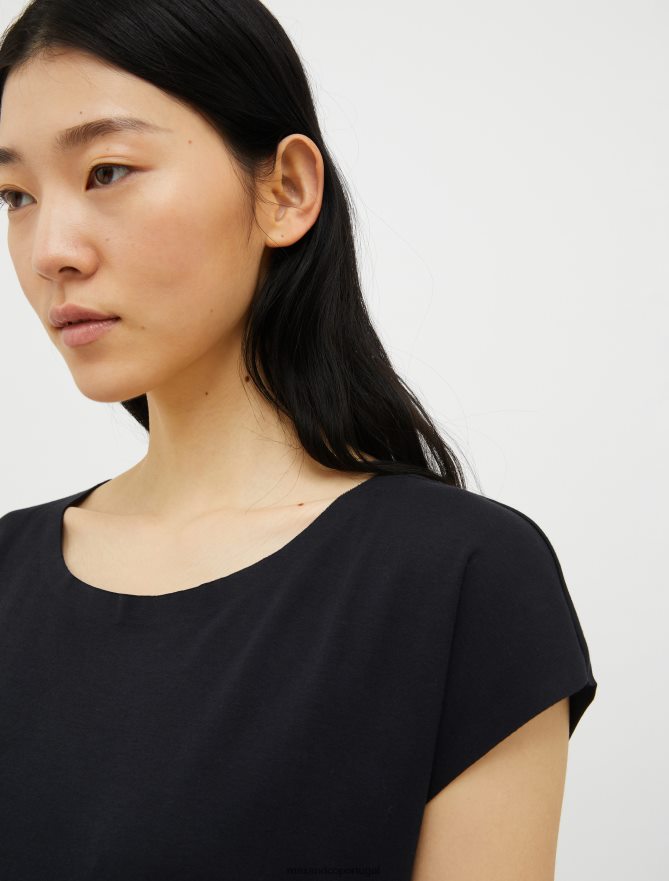 vestuário ponto MAX&Co. mulheres camiseta de algodão preto B40R64628