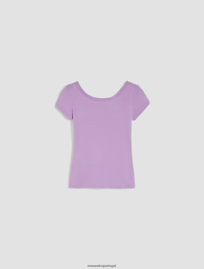 vestuário ponto MAX&Co. mulheres camiseta justa em jersey rosa velha B40R64601