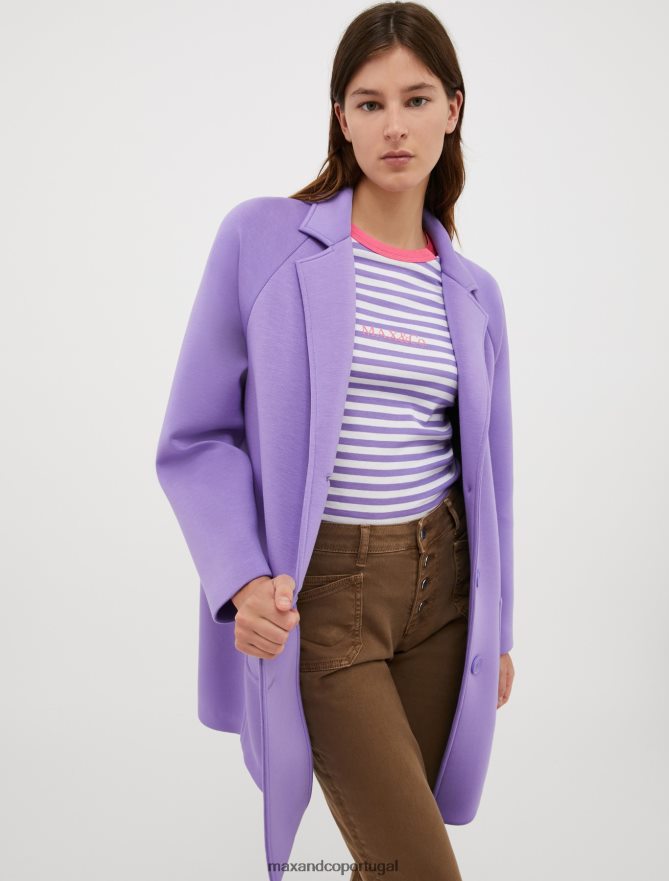 vestuário ponto MAX&Co. mulheres casaco de jersey revestido lilás B40R64828