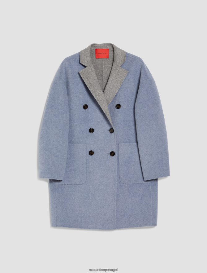 vestuário ponto MAX&Co. mulheres casaco de lã reversível força aérea azul B40R64835