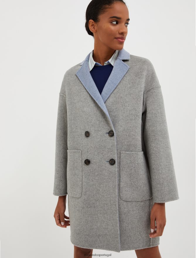 vestuário ponto MAX&Co. mulheres casaco de lã reversível força aérea azul B40R64835