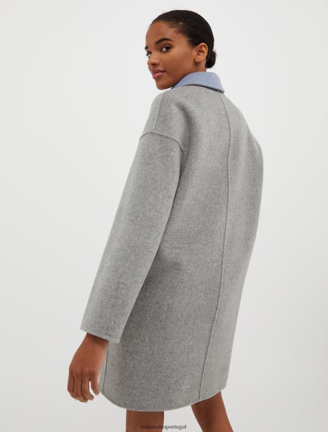 vestuário ponto MAX&Co. mulheres casaco de lã reversível força aérea azul B40R64835