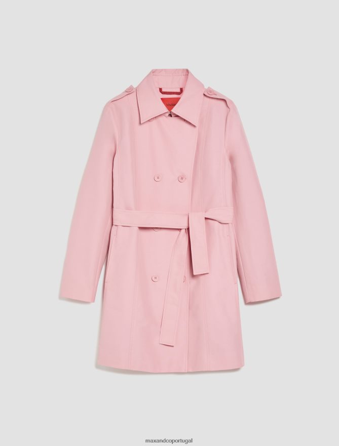 vestuário ponto MAX&Co. mulheres casaco trespassado rosa B40R64821
