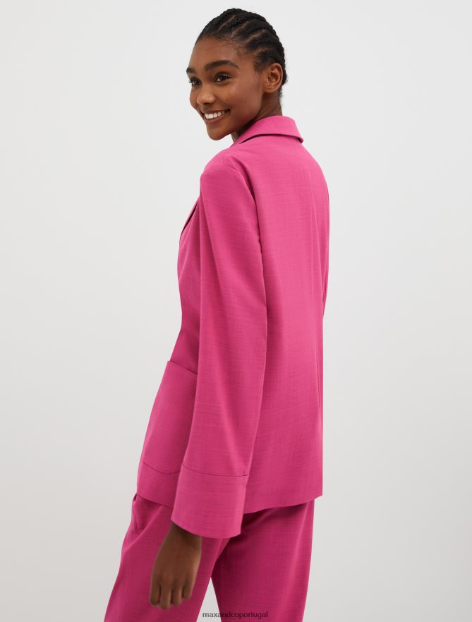 vestuário ponto MAX&Co. mulheres blazer de lã fúcsia B40R64169