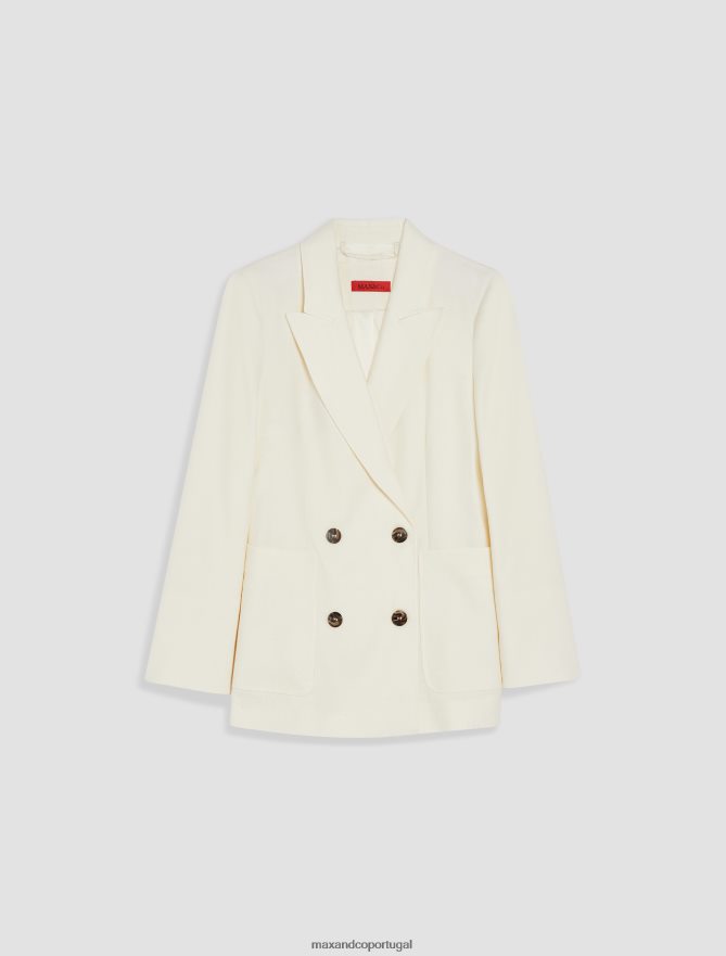 vestuário ponto MAX&Co. mulheres blazer de palangre marfim B40R64896