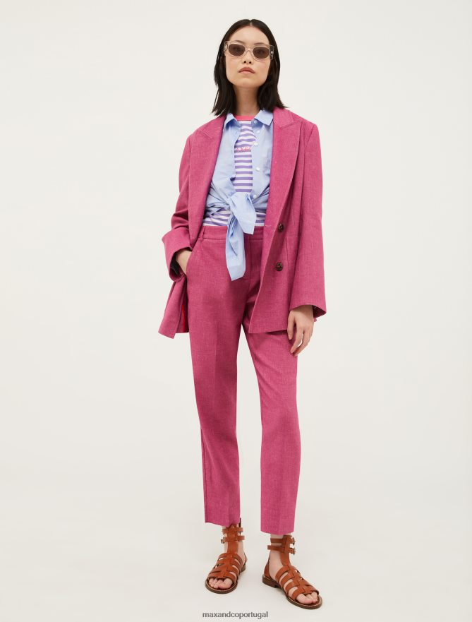 vestuário ponto MAX&Co. mulheres blazer de palangre rosa velha B40R64895