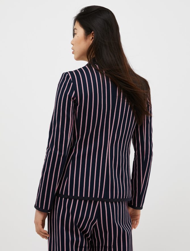 vestuário ponto MAX&Co. mulheres blazer listrado azul-marinho B40R64264
