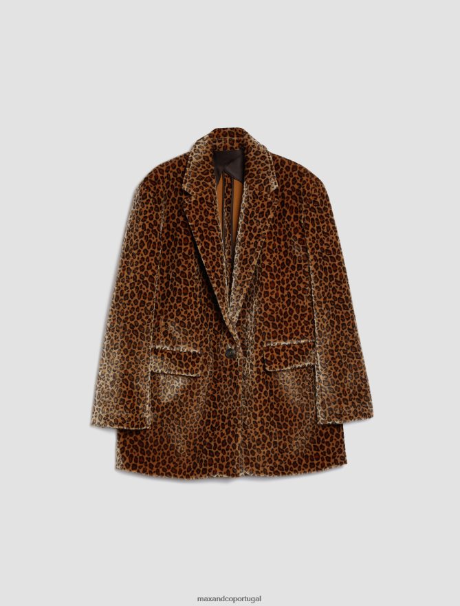 vestuário ponto MAX&Co. mulheres blazer oversized com cabelo de pônei avelã B40R64221