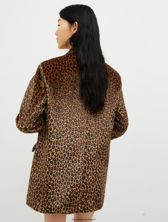 vestuário ponto MAX&Co. mulheres blazer oversized com cabelo de pônei avelã B40R64221