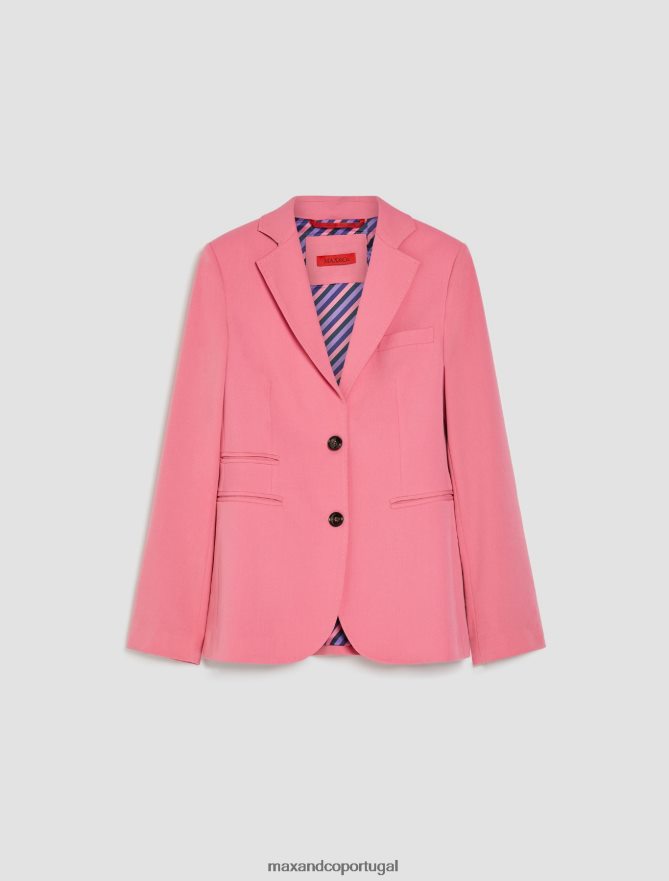 vestuário ponto MAX&Co. mulheres blazer slim fit em sarja stretch rosa B40R64186