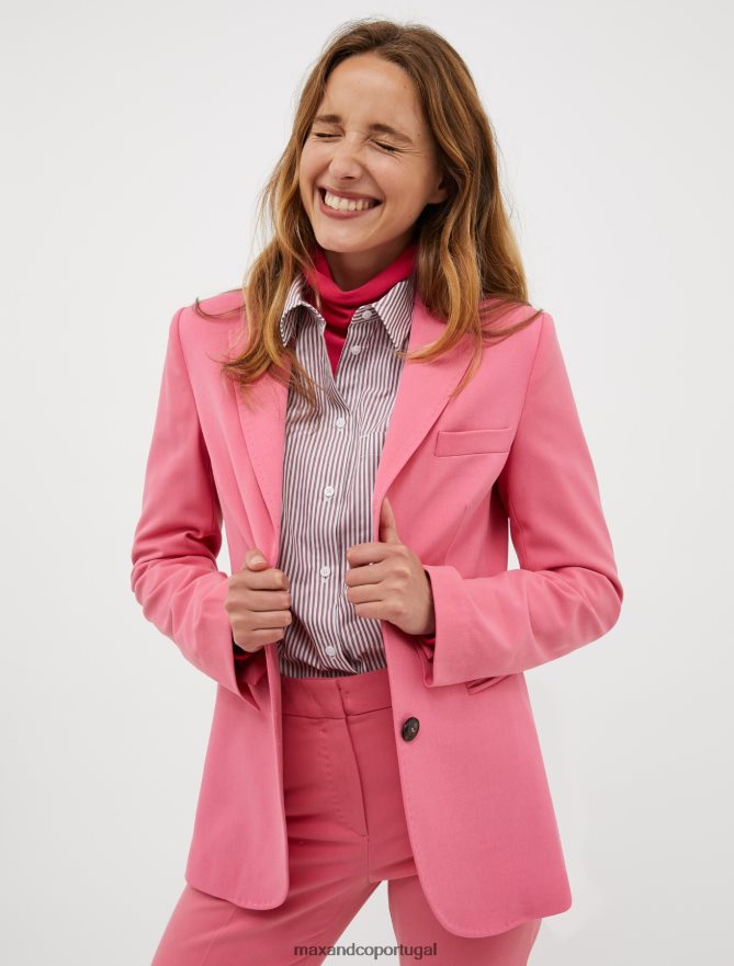 vestuário ponto MAX&Co. mulheres blazer slim fit em sarja stretch rosa B40R64186
