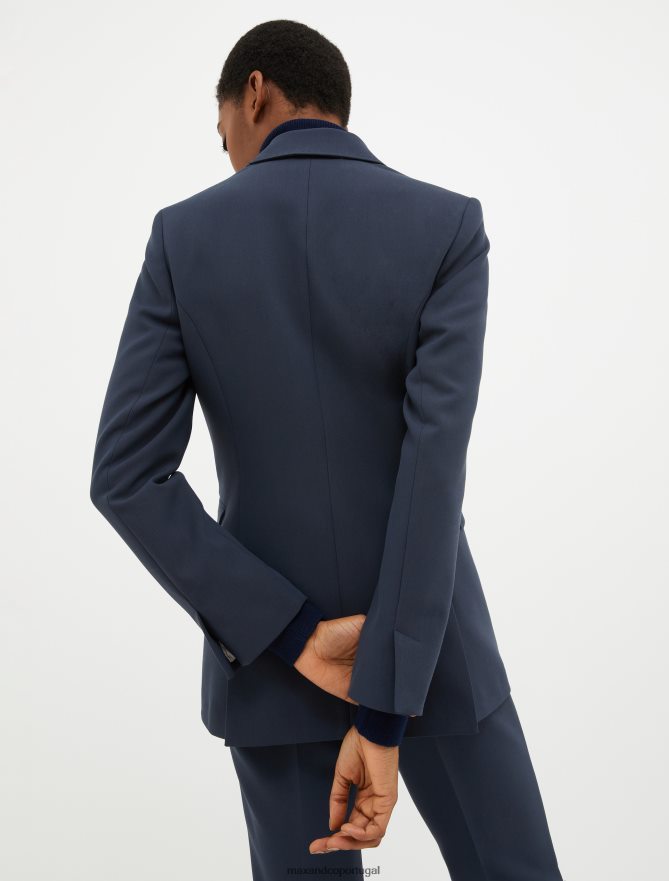 vestuário ponto MAX&Co. mulheres blazer trespassado azul-marinho B40R64217