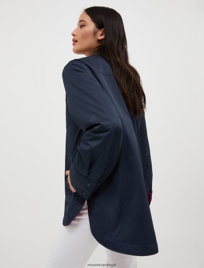 vestuário ponto MAX&Co. mulheres cabana acolchoada azul da meia noite B40R64915