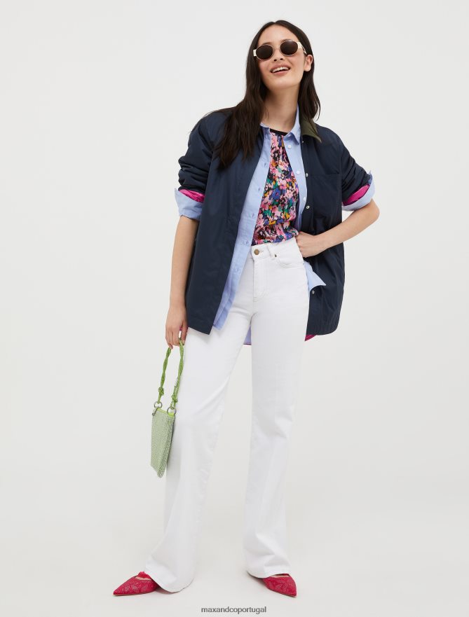 vestuário ponto MAX&Co. mulheres cabana acolchoada azul da meia noite B40R64915