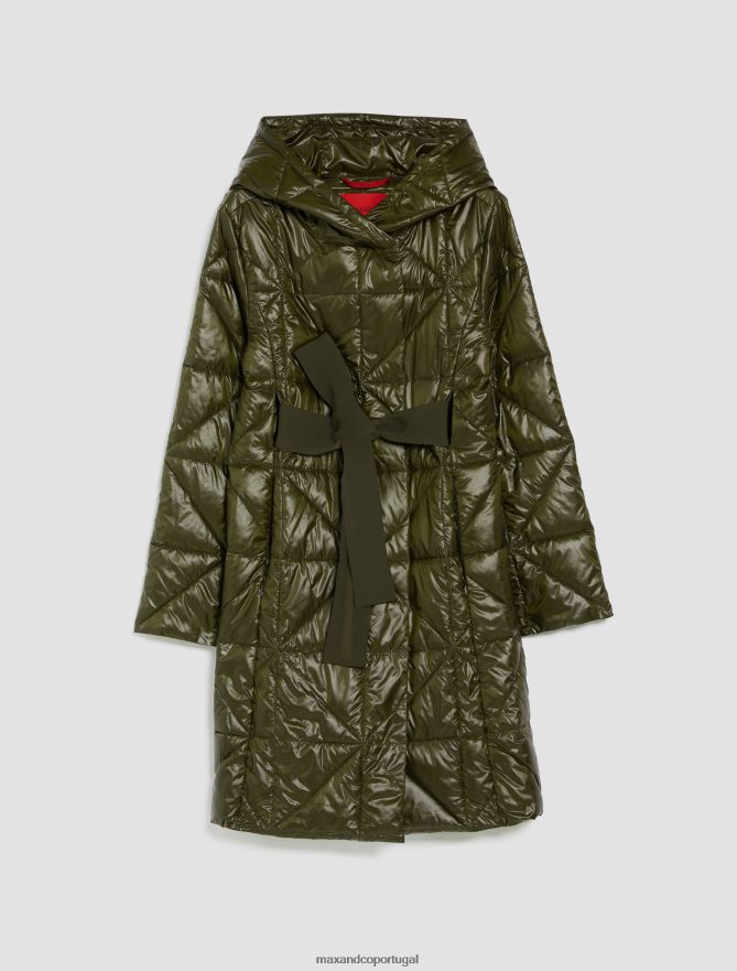 vestuário ponto MAX&Co. mulheres casaco acolchoado com capuz verde cáqui B40R64927