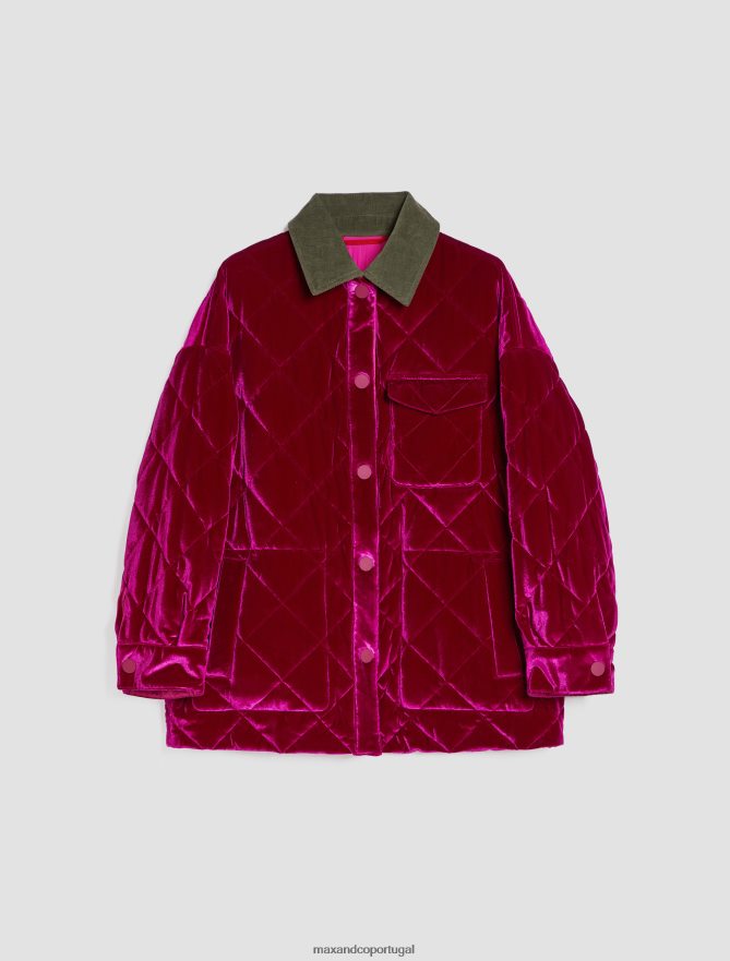 vestuário ponto MAX&Co. mulheres jaqueta acolchoada reversível roxo B40R64908