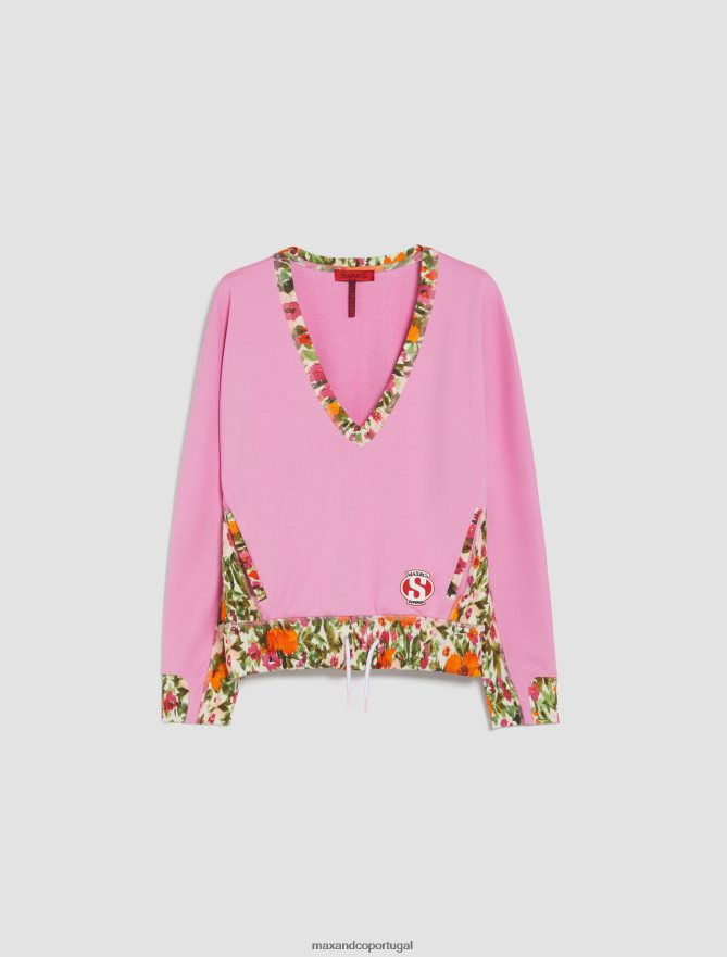 vestuário ponto MAX&Co. mulheres moletom estampado superga lilás B40R64617