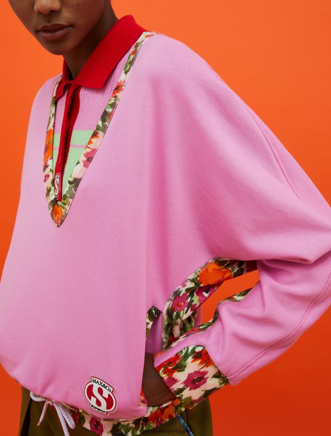 vestuário ponto MAX&Co. mulheres moletom estampado superga lilás B40R64617