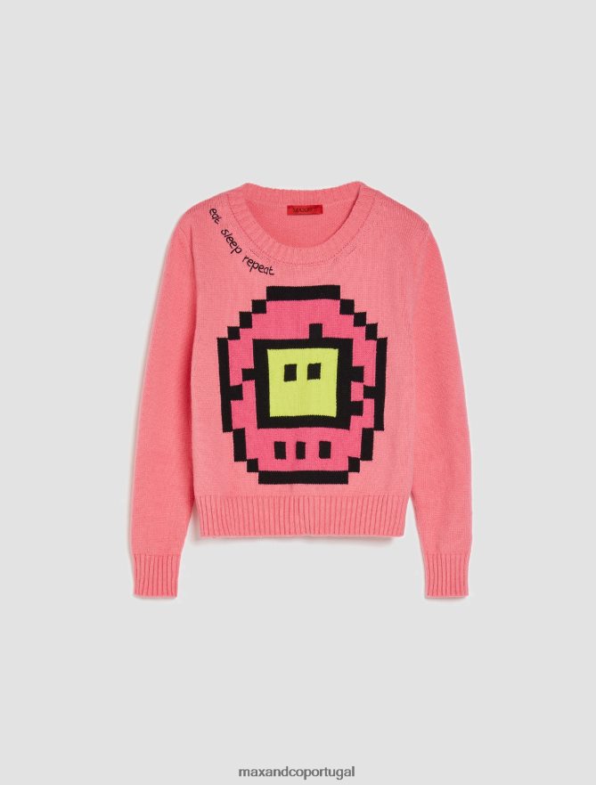 vestuário ponto MAX&Co. mulheres Pulôver com estampa tamagotchi rosa B40R64369