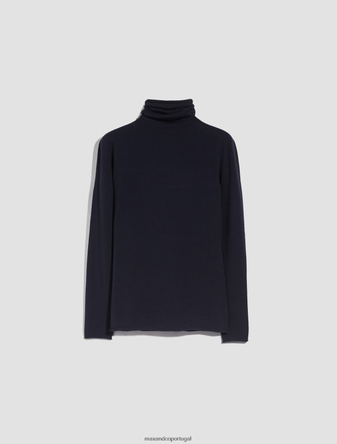 vestuário ponto MAX&Co. mulheres jumper de gola alta azul claro B40R64399