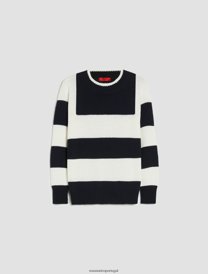 vestuário ponto MAX&Co. mulheres suéter de malha grossa de algodão gasolina verde B40R64349