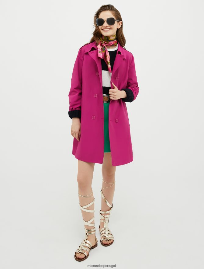 vestuário ponto MAX&Co. mulheres suéter de malha grossa de algodão gasolina verde B40R64349