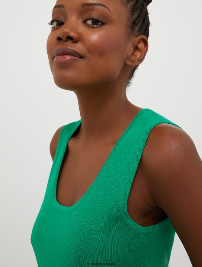 vestuário ponto MAX&Co. mulheres top de malha com buraco de fechadura verde B40R64334