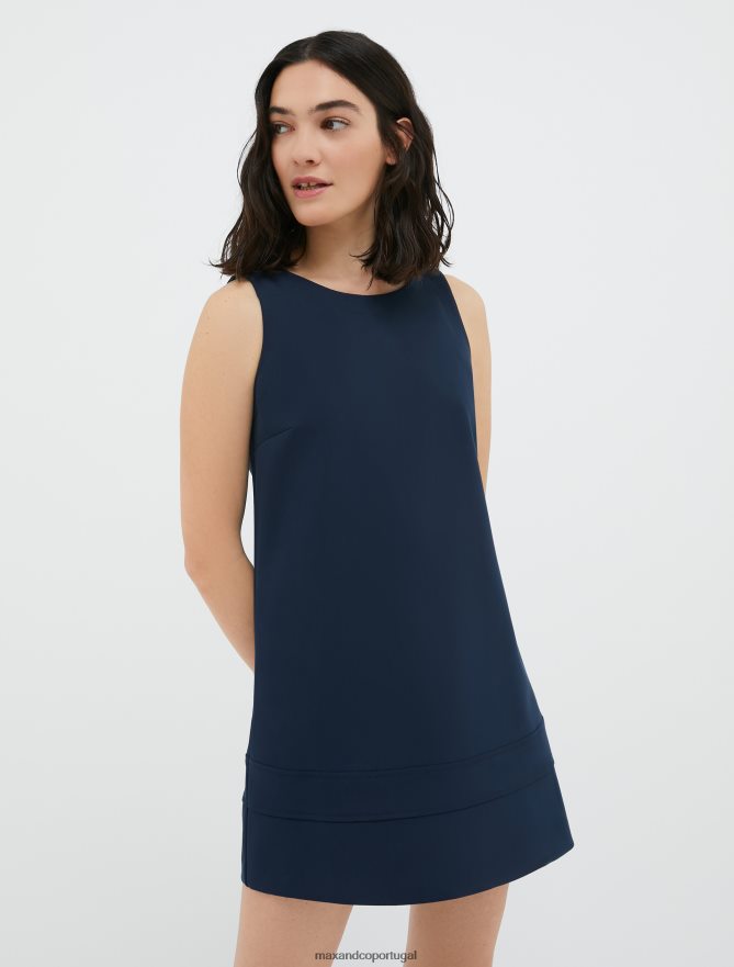 vestuário ponto MAX&Co. mulheres mini vestido de lona elástica azul da meia noite B40R64140