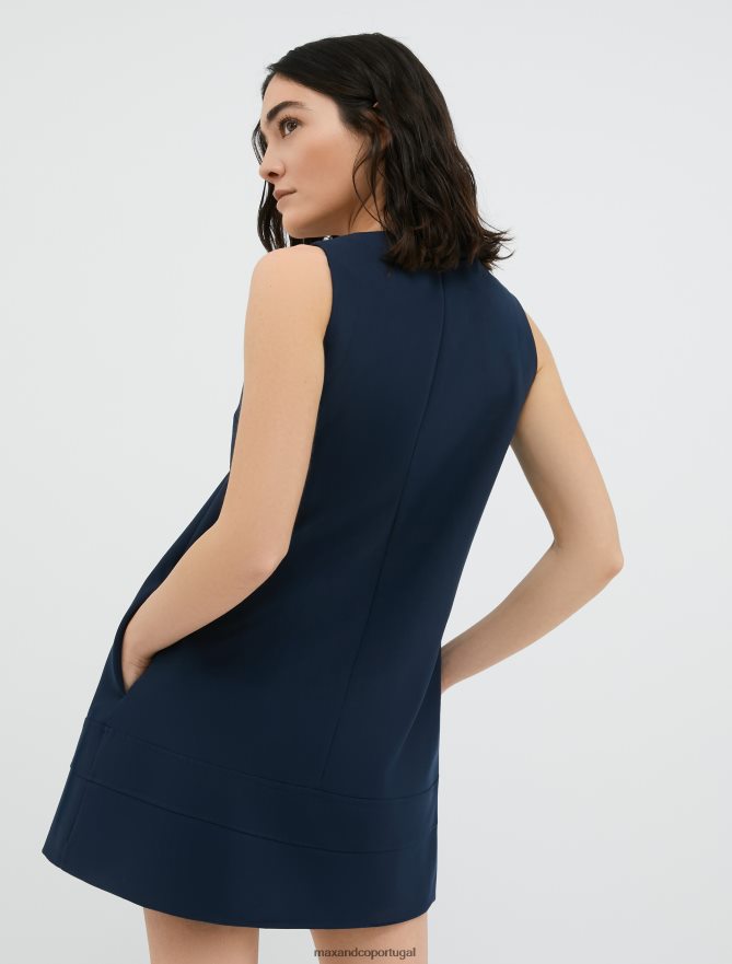 vestuário ponto MAX&Co. mulheres mini vestido de lona elástica azul da meia noite B40R64140