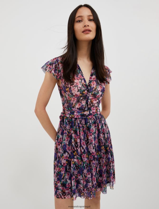 vestuário ponto MAX&Co. mulheres vestido de crepe preto B40R644