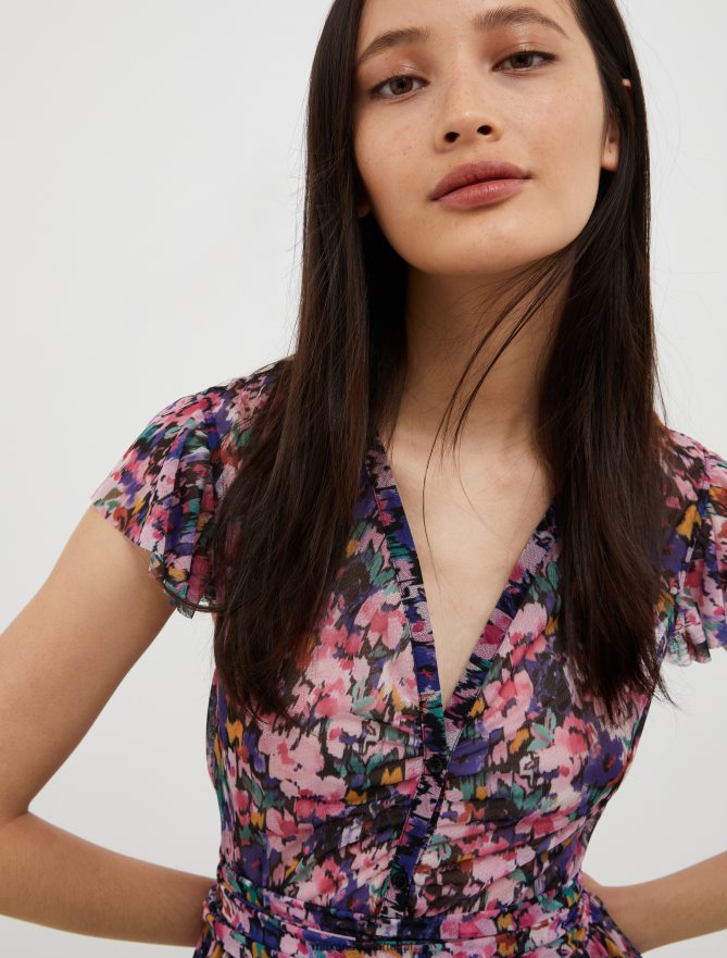 vestuário ponto MAX&Co. mulheres vestido de crepe preto B40R644