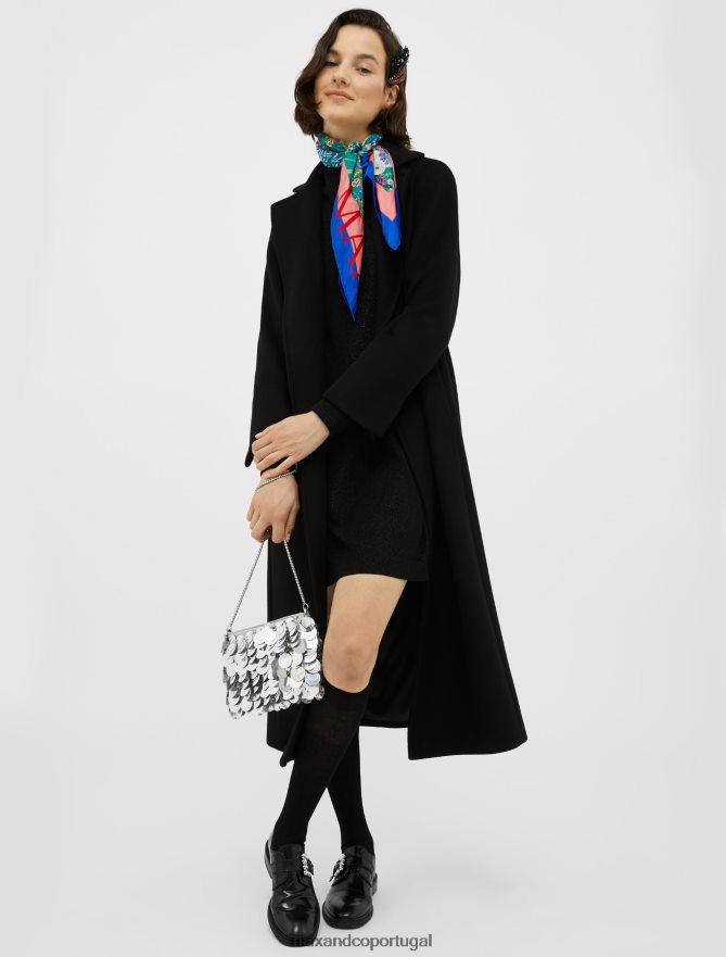 vestuário ponto MAX&Co. mulheres vestido de mudança de lurex com nervuras preto B40R64122